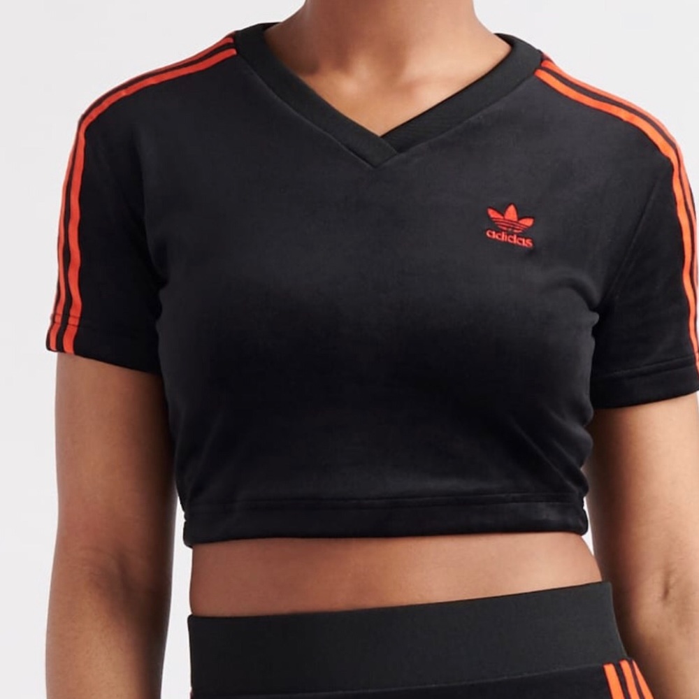 NWT Adidas V-Day Cropped Tee - Medium